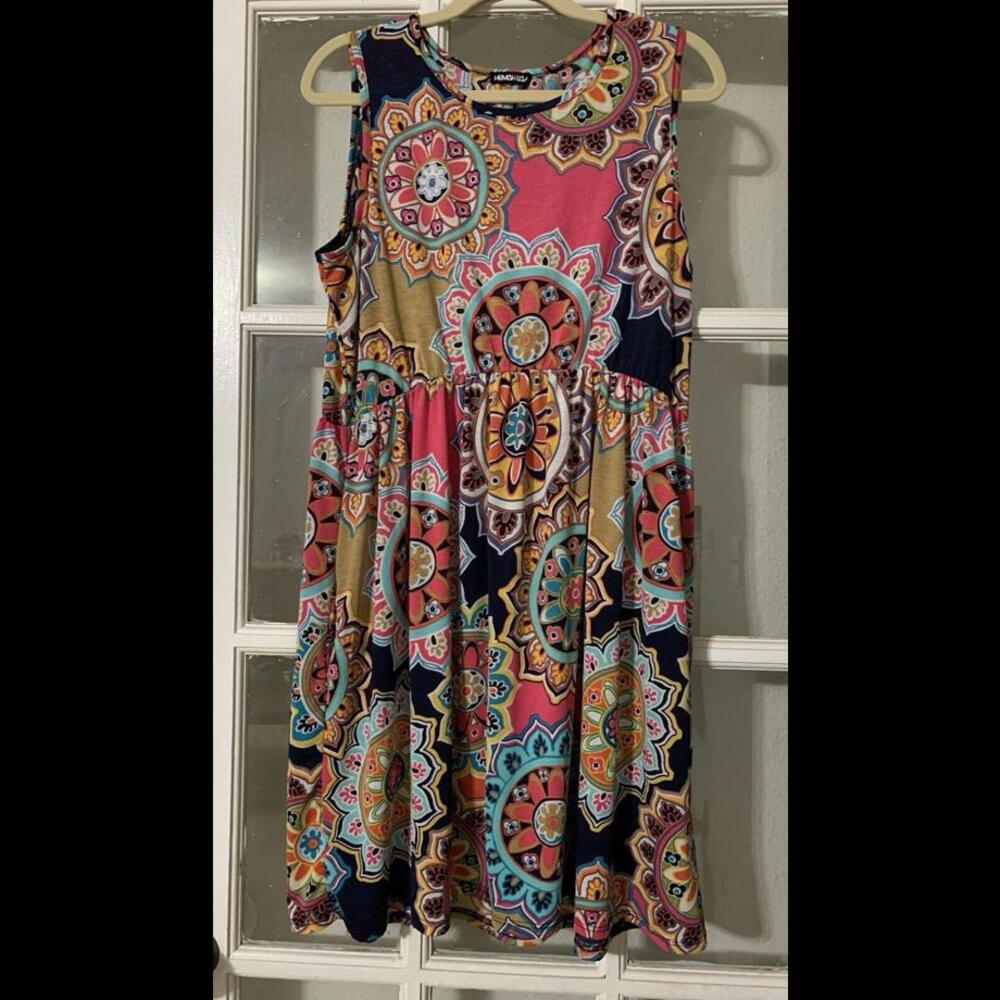 Heimish Pre-Loved USA Dress Womens 40” Chest 36” Waist  Polyester Blend POCKETS!